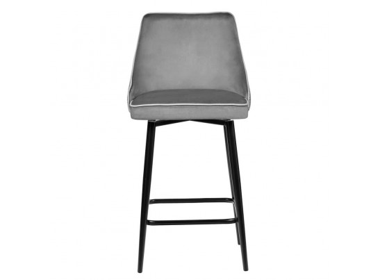 Стул полубарный Dave серый с жаккардом, с поворотным механизмом в Каменске-Уральском