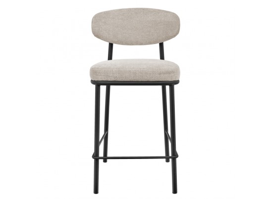 Стул полубарный Lucas 2 латте шенилл с чёрными ножками в Каменске-Уральском