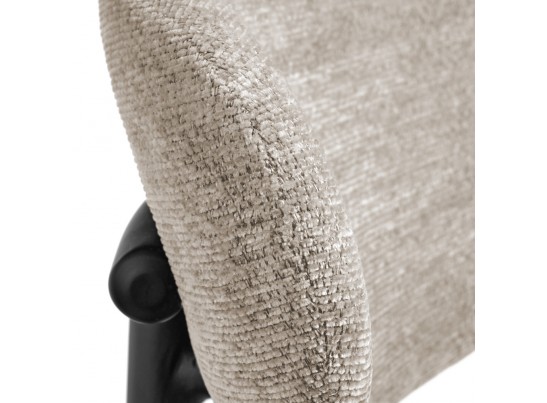 Стул полубарный Lucas 2 латте шенилл с чёрными ножками в Каменске-Уральском