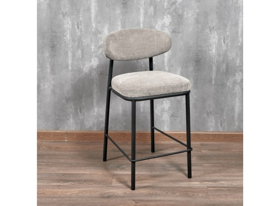 Стул полубарный Lucas 2 латте шенилл с чёрными ножками в Каменске-Уральском