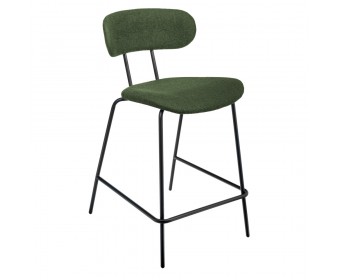 Стул полубарный Ant букле зеленый