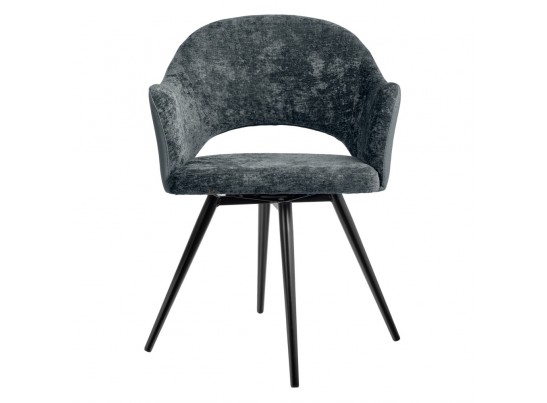 Стул Bruno серый шенилл с экокожей с поворотным механизмом в Каменске-Уральском