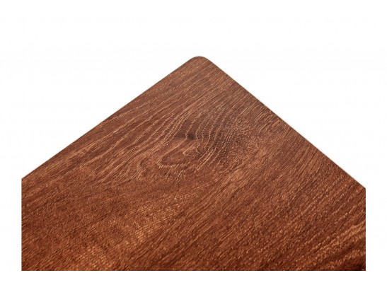 Стол многофункциональный на колесах, 60x40 см, «РОЛЛ», 2 ножки, регул.высота, мдф, металл, тёмн. дерево, черный в Каменске-Уральском