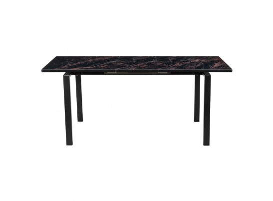 Стол Areal раскладной 140-180х80х75 чёрный мрамор с чёрными ножками в Каменске-Уральском