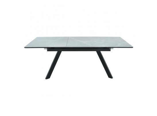 Стол Adam раскладной 140-190x90x75см, керамогранит серый мрамор, чёрный в Каменске-Уральском
