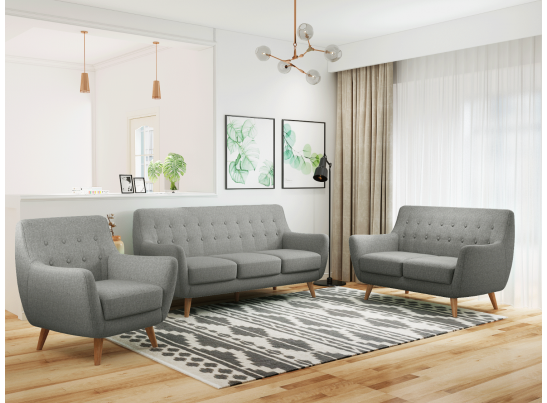 Диван Picasso двухместный серый в Каменске-Уральском