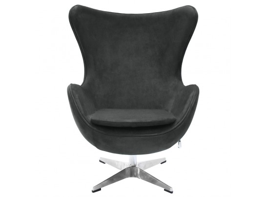Кресло EGG CHAIR графит, искусственная замша в Каменске-Уральском