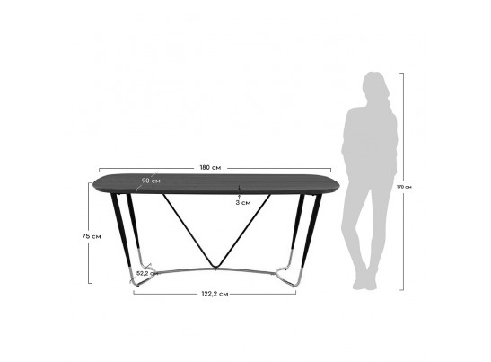Стол Max 180х90, орех в Каменске-Уральском