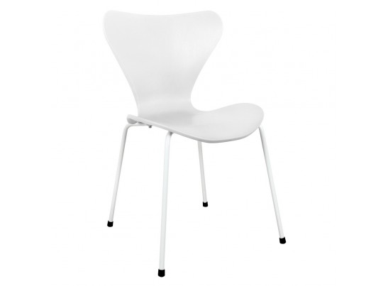 Стул Seven белый с белыми ножками в Каменске-Уральском