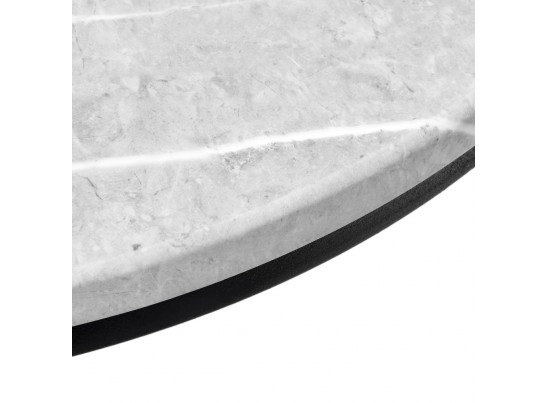 Набор кофейных столиков Tango светло-серый мрамор с чёрными ножками, 2шт в Каменске-Уральском