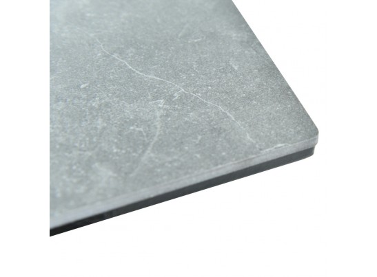 Стол Adam раскладной 140-190x90x75см, керамогранит серый мрамор, чёрный в Каменске-Уральском