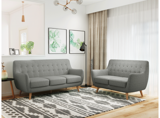 Диван Picasso двухместный серый в Каменске-Уральском