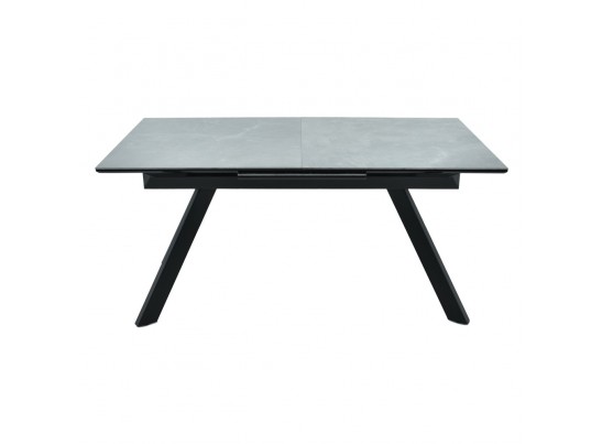 Стол Adam раскладной 140-190x90x75см, керамогранит серый мрамор, чёрный в Каменске-Уральском