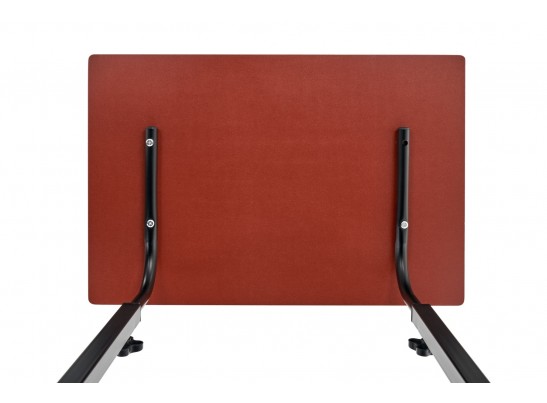 Стол многофункциональный на колесах, 60x40 см, «РОЛЛ», 2 ножки, регул.высота, мдф, металл, тёмн. дерево, черный в Каменске-Уральском