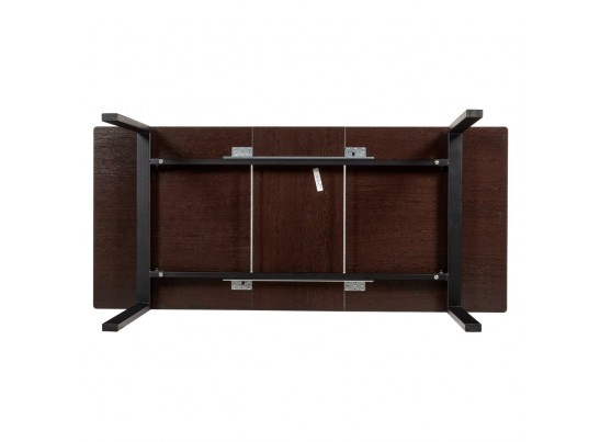 Стол Areal раскладной 140-180х80х75 чёрный мрамор с чёрными ножками в Каменске-Уральском