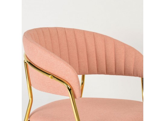 Стул Turin светло-розовая рогожка с золотыми ножками в Каменске-Уральском