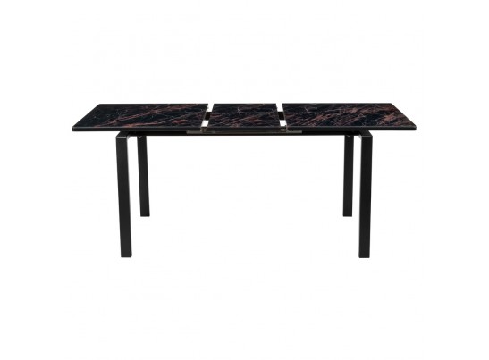 Стол Areal раскладной 140-180х80х75 чёрный мрамор с чёрными ножками в Каменске-Уральском