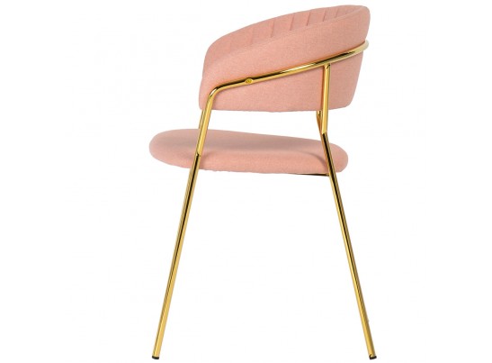 Стул Turin светло-розовая рогожка с золотыми ножками в Каменске-Уральском