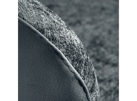 Стул Bruno серый шенилл с экокожей с поворотным механизмом в Каменске-Уральском