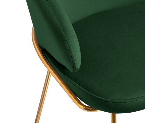 Стул-полукресло Emil зеленый с золотыми ножками в Каменске-Уральском