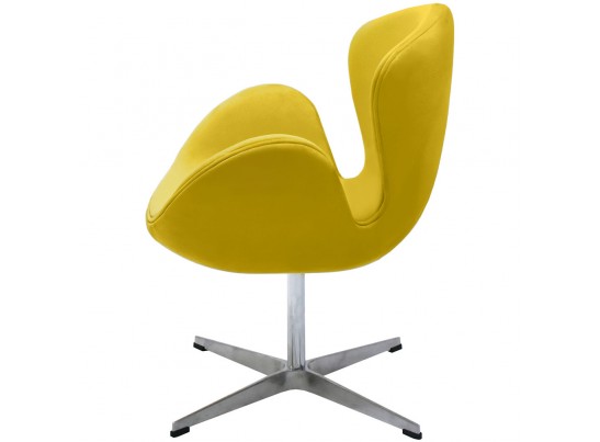 Кресло SWAN CHAIR жёлтый, искусственная замша в Каменске-Уральском