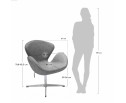 Кресло SWAN CHAIR светло-серый кашемир в Каменске-Уральском