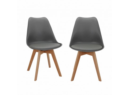 Комплект из 2-х стульев Eames Bon серый в Каменске-Уральском