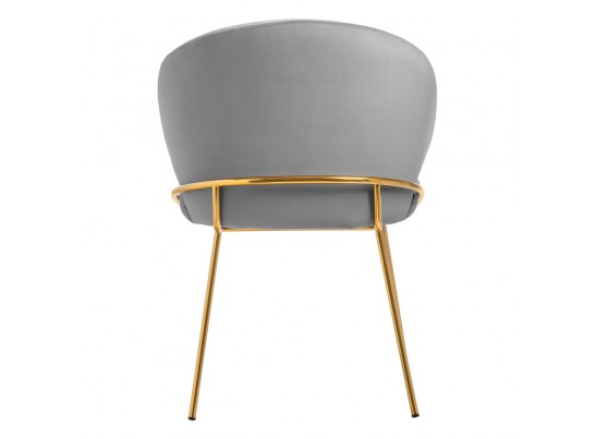 Стул-полукресло Emil серый с золотыми ножками в Каменске-Уральском