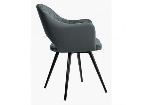 Стул Bruno серый шенилл с экокожей с поворотным механизмом в Каменске-Уральском