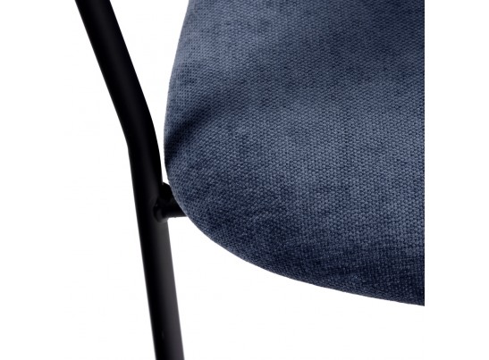 Стул Turin синий вельвет с чёрными ножками в Каменске-Уральском