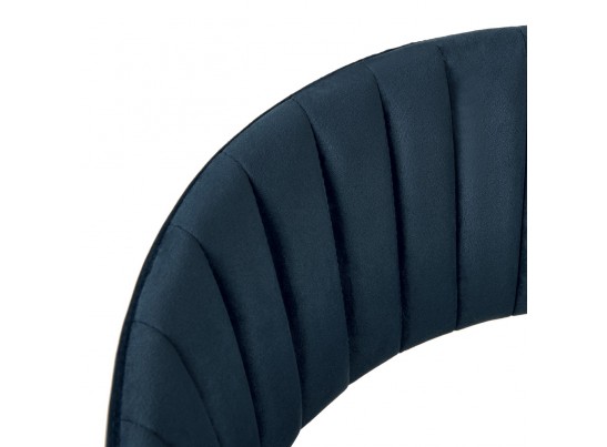 Комплект из 2-х стульев полубарных Turin синий с золотыми ножками в Каменске-Уральском