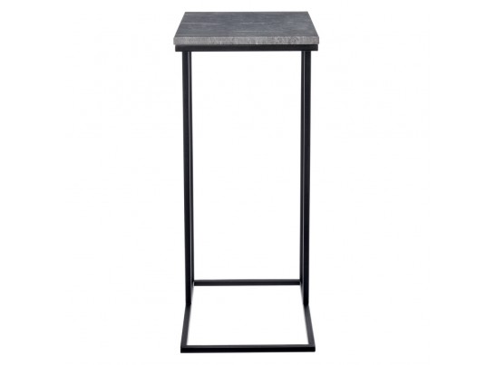 Придиванный столик Loft 50x30см, серый мрамор с чёрными ножками в Каменске-Уральском