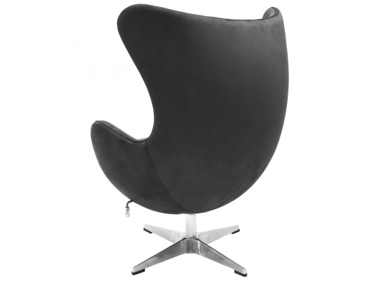 Кресло EGG CHAIR графит, искусственная замша в Каменске-Уральском