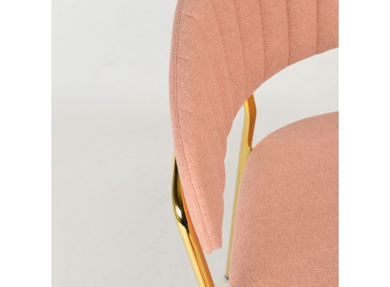 Стул Turin светло-розовая рогожка с золотыми ножками в Каменске-Уральском