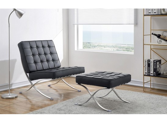 Оттоманка BARCELONA чёрный в Каменске-Уральском