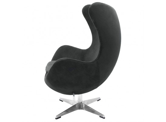 Кресло EGG CHAIR графит, искусственная замша в Каменске-Уральском
