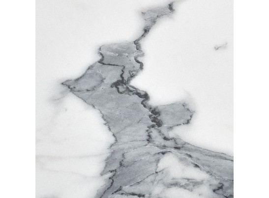 Стол Rudolf круглый раскладной 100-130x100x75см, белый мрамор, белый в Каменске-Уральском