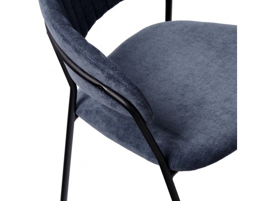 Стул Turin синий вельвет с чёрными ножками в Каменске-Уральском