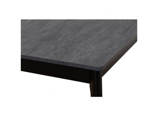 Стол Splash раскладной 125-155x85x75см, Угольный камень, чёрный в Каменске-Уральском