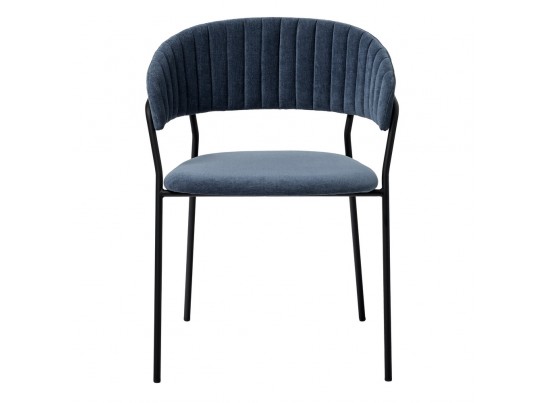 Стул Turin синий вельвет с чёрными ножками в Каменске-Уральском