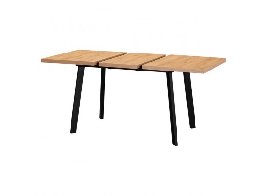Стол Next раскладной 120-160x100x76,5см, Дуб навара, чёрный в Каменске-Уральском