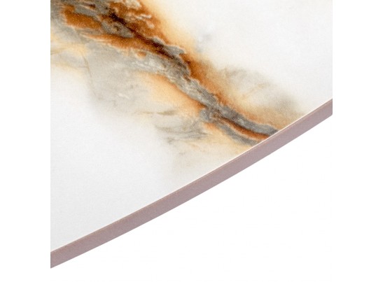 Стол Aura D110, керамогранит Calacatte gold мрамор, чёрный в Каменске-Уральском