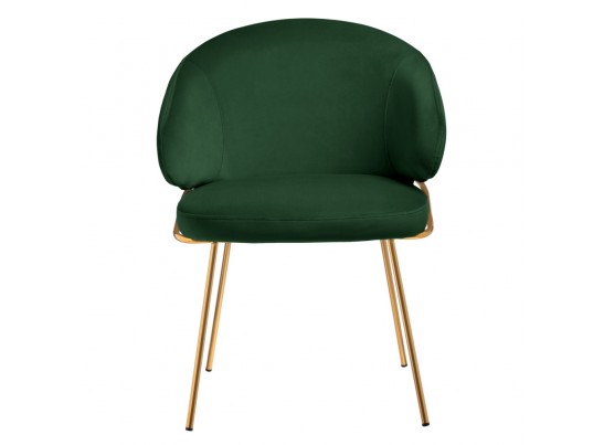 Стул-полукресло Emil зеленый с золотыми ножками в Каменске-Уральском