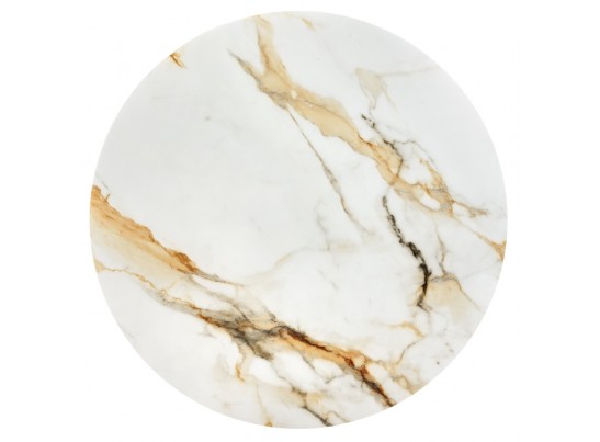 Стол Aura D110, керамогранит Calacatte gold мрамор, чёрный в Каменске-Уральском