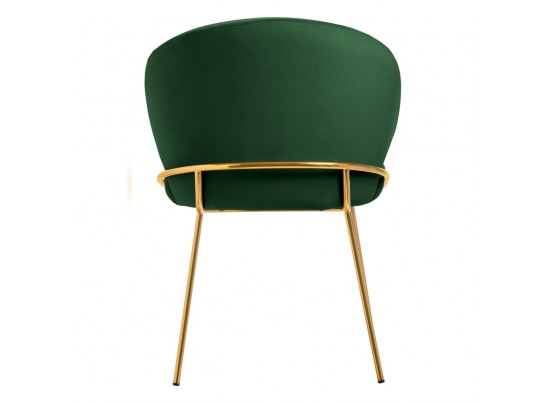 Стул-полукресло Emil зеленый с золотыми ножками в Каменске-Уральском