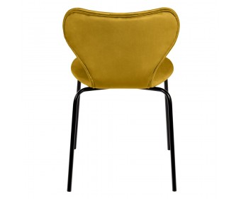 Комплект из 2-х стульев Seven Style горчичный велюр с чёрными ножками