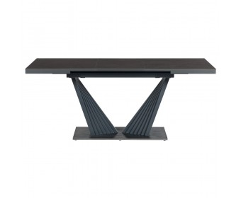 Стол раздвижной ASTRA 140-190x80х80см, керамогранит, сталь, антрацит
