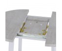 Стол Next круглый раскладной 100-130x100x76,5см,Бетон Лайт, белый в Каменске-Уральском