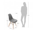 Стул Eames DSW leather серый в Каменске-Уральском