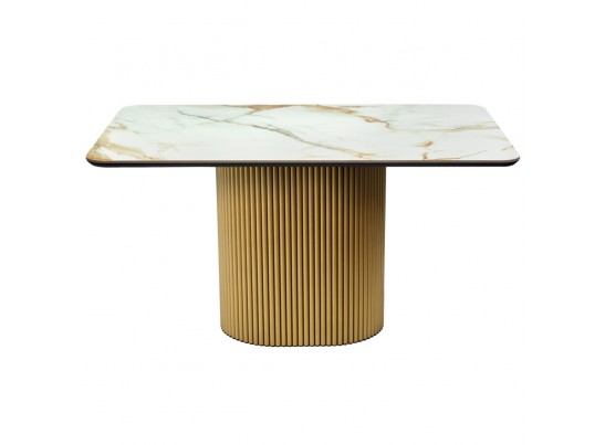 Стол Festa 140x85x77см, керамогранит Calacatte gold мрамор в Каменске-Уральском